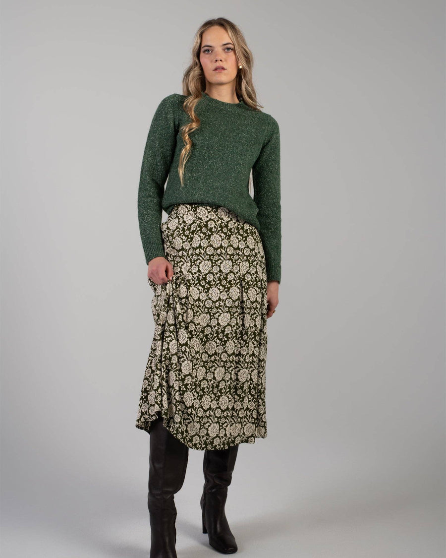 Tiffany Skirt in Green Floral by Downeast