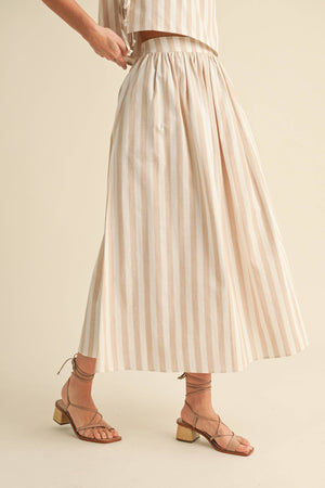 Striped Long Skirt