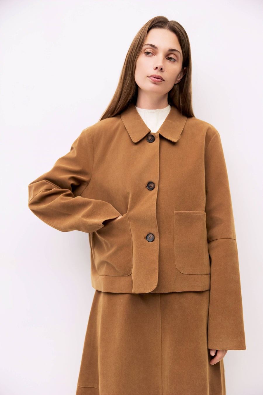 The Eryn Jacket | Suede Jacket by All Row