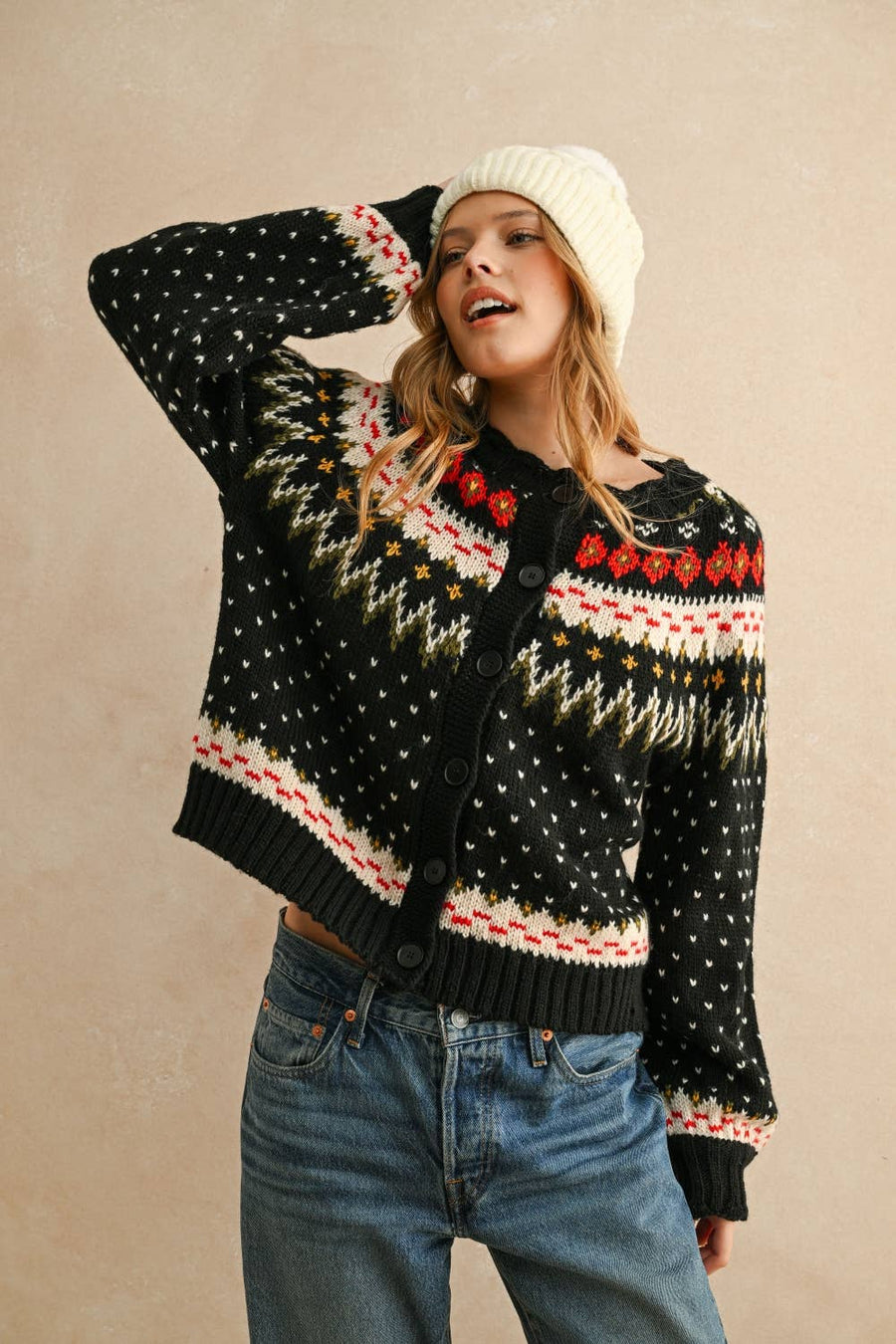 Multi Color Sweater Cardigan