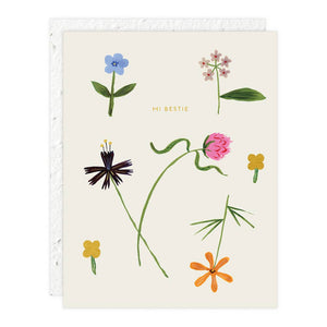 Quirky Petals Just To Say Hi Card