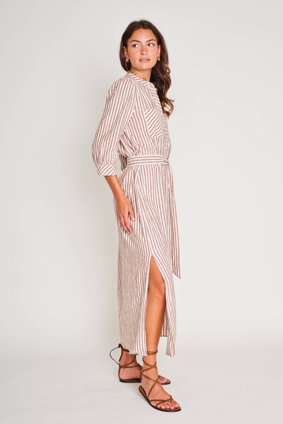 Cassie Dress in Sedona Stripe by DRA