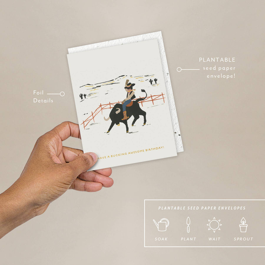 Bucking Awesome Birthday Card