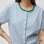 The Faye Cardigan | Striped Short Sleeve Cardigan by Mod Ref