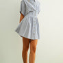 Gingham Patterned Shirt Dress