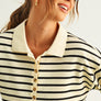 Stripe Pattern Short Sleeve Polo Shirt