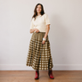 Painted Gingham Colette Skirt by Sunshine Tienda