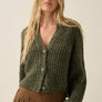 Confetti Button-Front Cardigan Sweater