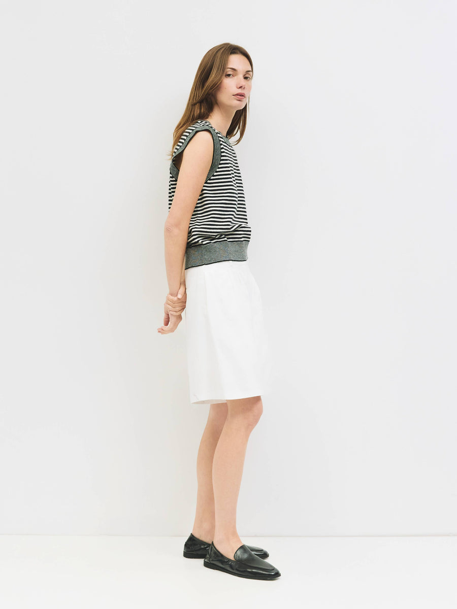 The Leon Top | Striped Sleeveless Knit Top by All Row