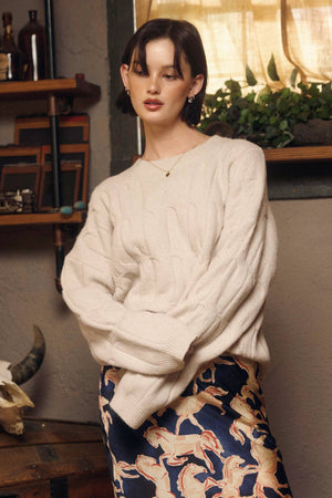 Riverbend Pull On Maxi Skirt in Western Navy