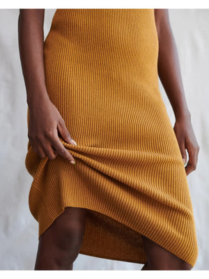 Foundation Sweater Dress in Golden Brown by WVN