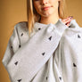 Heart Embroidered Sweatshirt