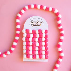 Pom Pom Garland | Hot Pink