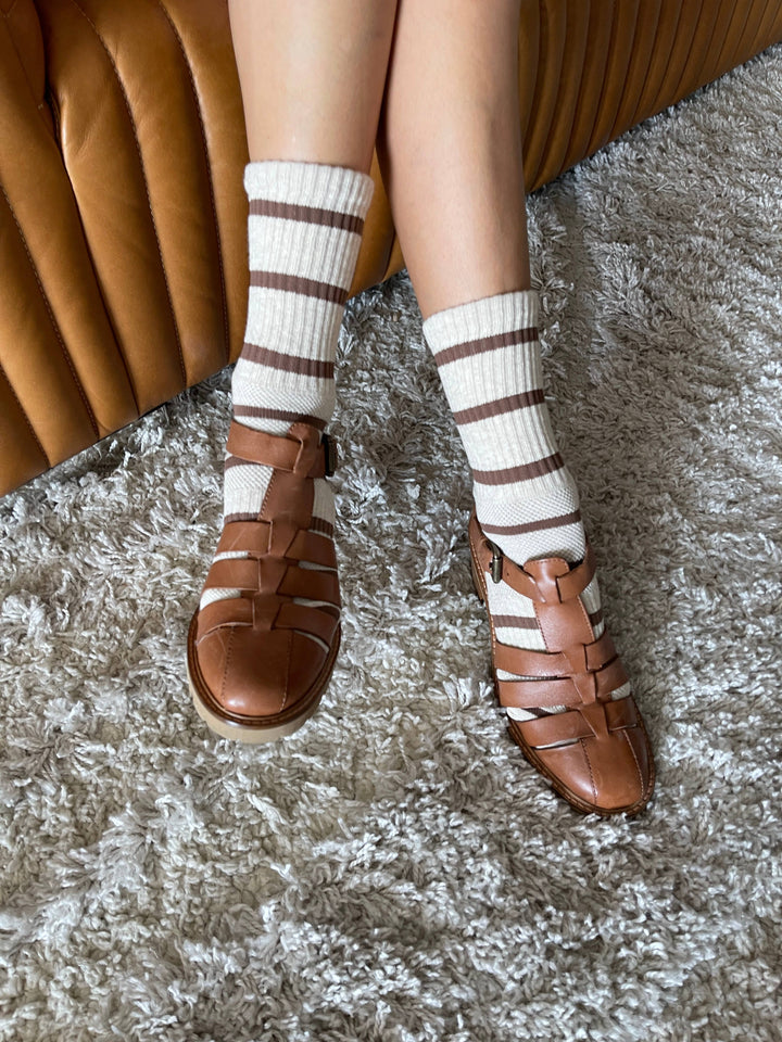 Striped Boyfriend Socks by Le Bon Shoppe