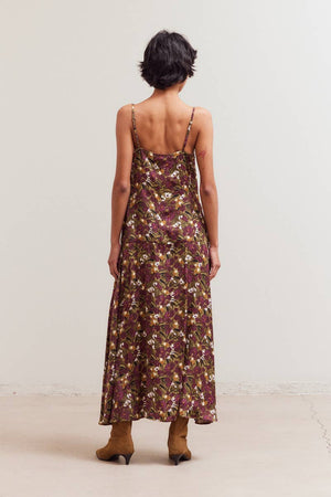 Develop Fabric Sleeveless Floral Print Dress