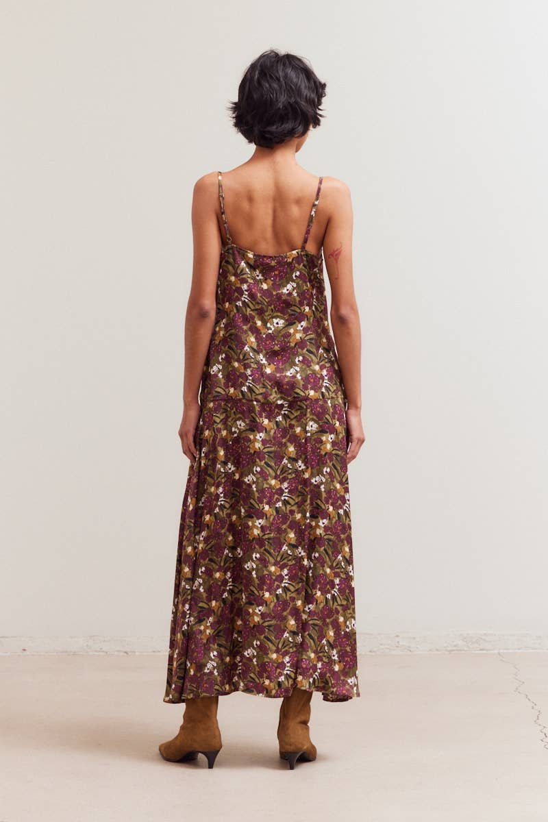 Develop Fabric Sleeveless Floral Print Dress