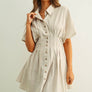 Gingham Patterned Shirt Dress