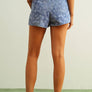 Flower Printed Denim Skort