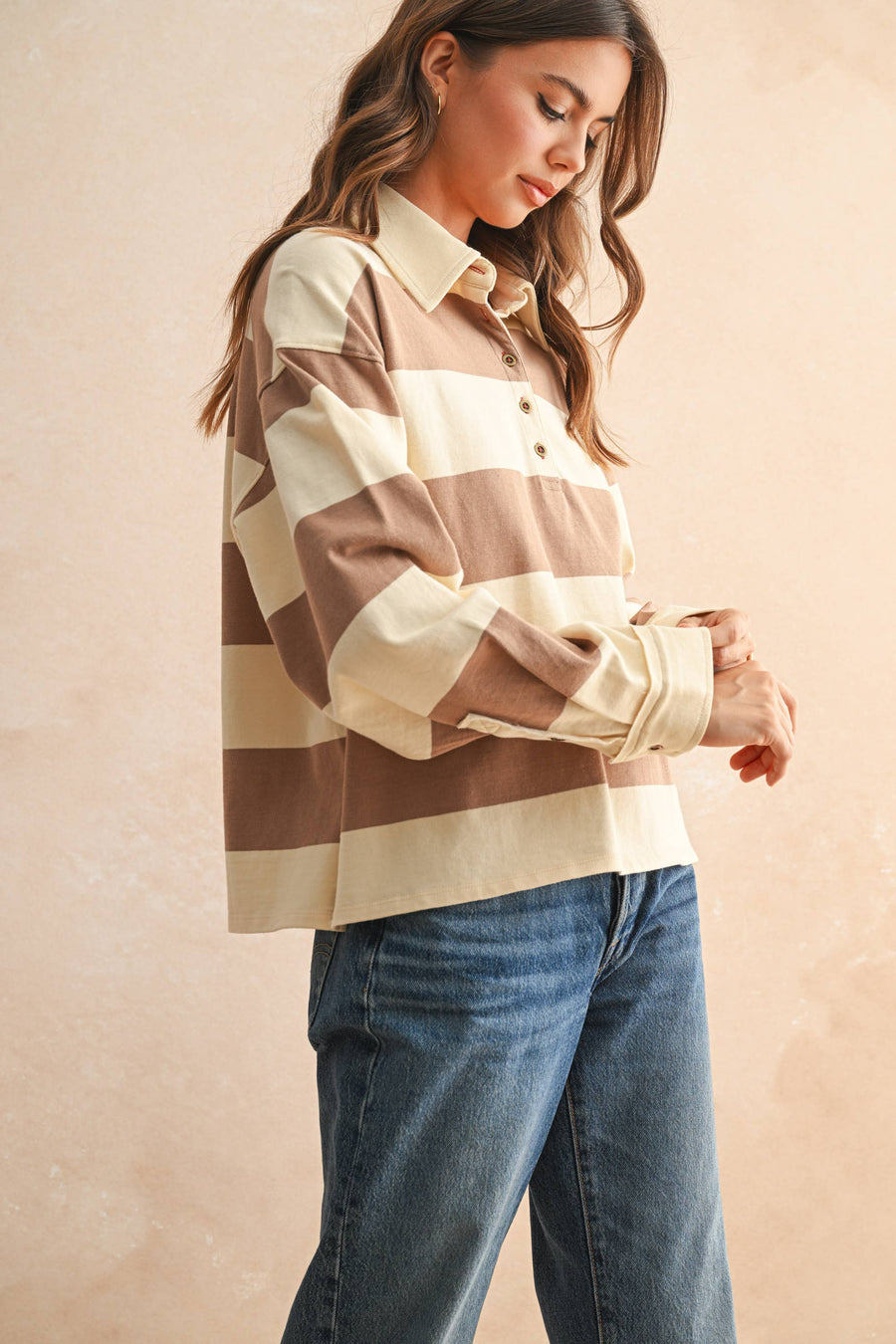 Long Sleeve Wide Panel Knitted Shirt