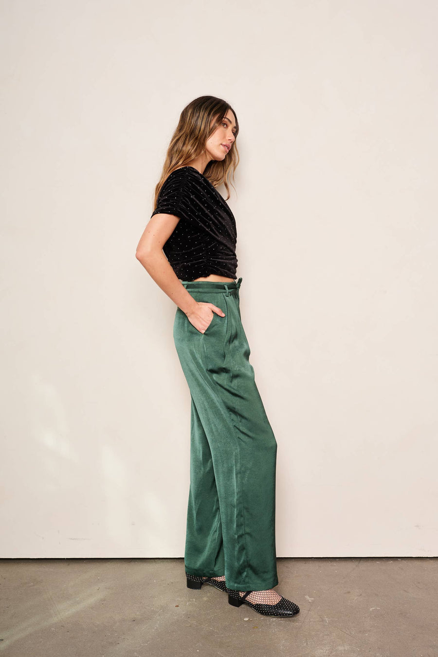 Mimosa Pant in Emerald Green by dRA