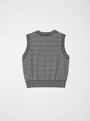 The Leon Top | Striped Sleeveless Knit Top by All Row