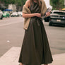 Faux Leather Sleeveless Dress with Belt
