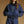 Collar Contrast Zipper Front Bomber Denim Jacket