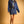 Button Front Detailed Indigo Denim Skirt