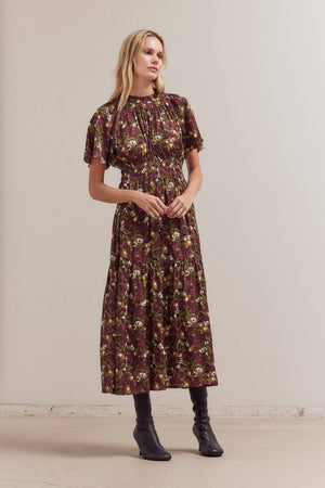 Raglan Sleeve Tier Maxi Dress