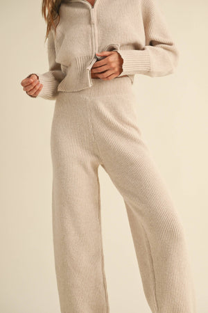 Sweater Jogger Pants in Oatmeal