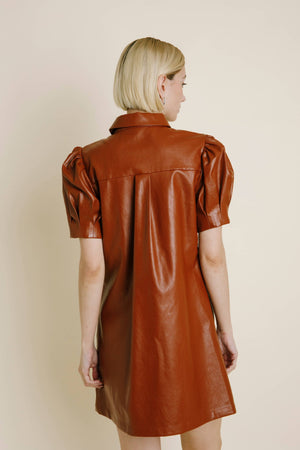 Vegan Leather Mini Dress