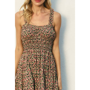 Sweet Nothing Ruffled And Smocked Maxi Dress
