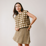 Painted Gingham Quilted Greta Top by Sunshine Tienda