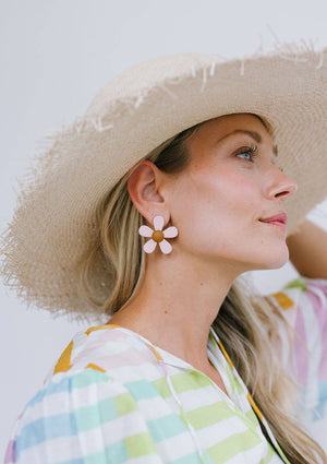Blush Flower Earrings by Sunshine Tienda
