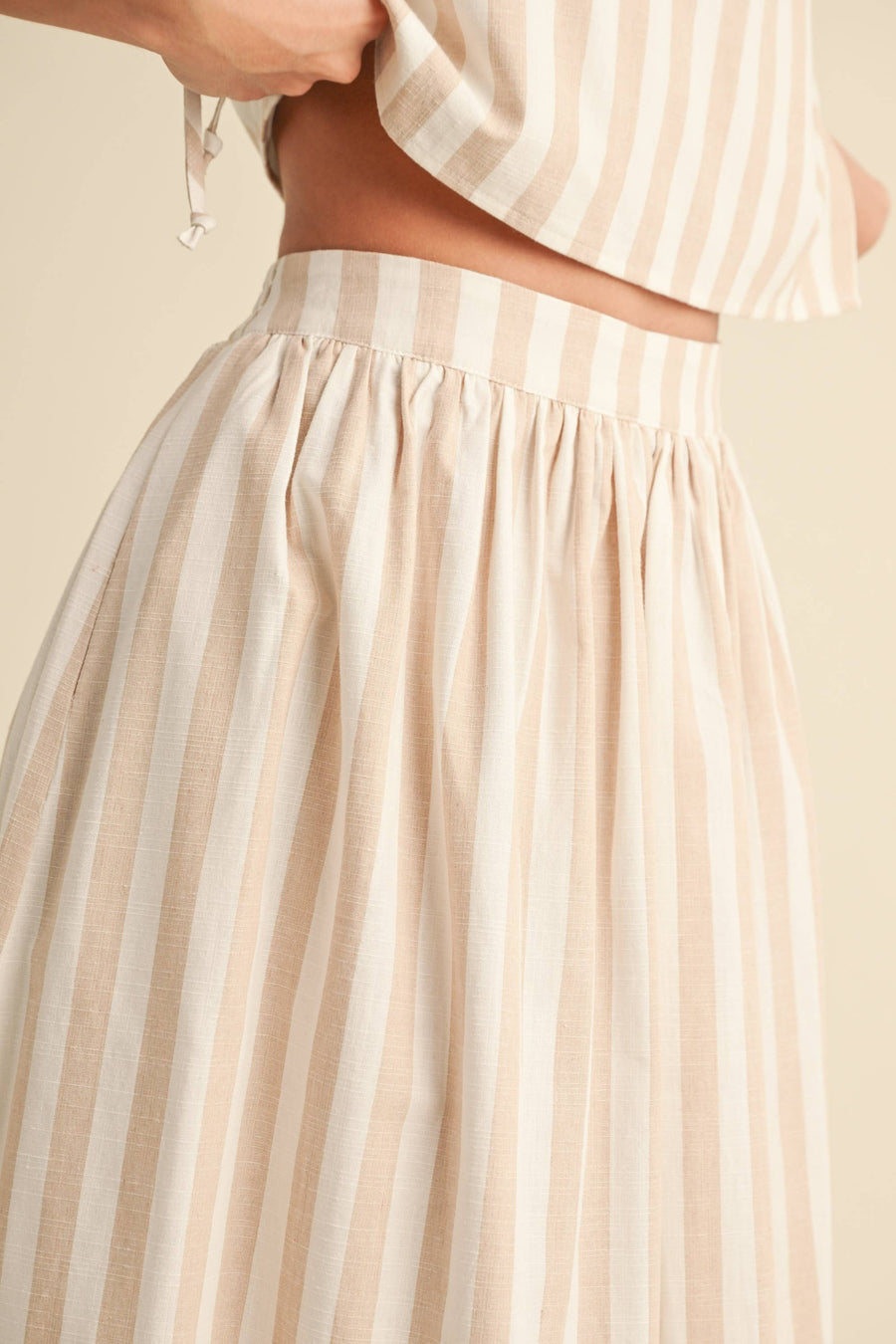 Striped Long Skirt