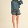 Buttondown Short Body Denim Shirt