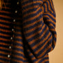 Striped Button Front Sweater Cardigan