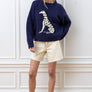 Animal Intarsia Cozy Knit Pullover