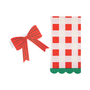 Plaid Napkin with Bow Paper Ring by My Mind’s Eye