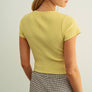 Button Front Ribbed Top