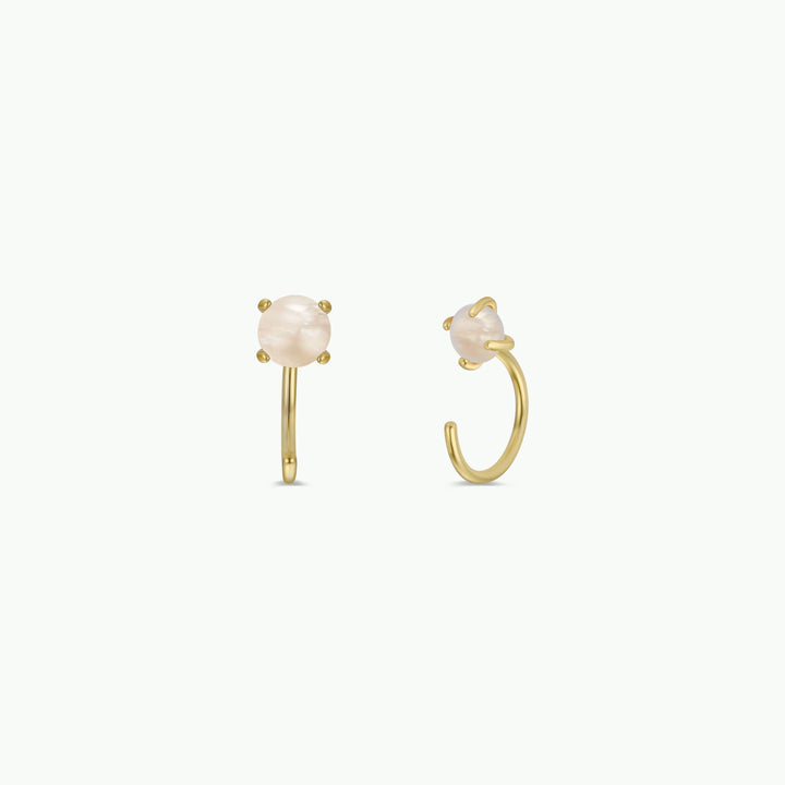 Mother of Pearl Huggies Earrings by JaxKelly
