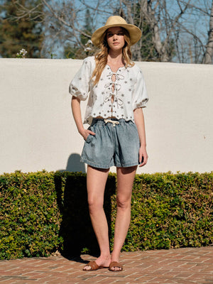 Denim Boxes Shorts by Aaron & Amber