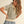 Striped Button Front Short Sleeve Knitted Top