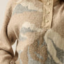 Jacquard-Knit Landscape Quarter-Zip Pullover Sweater Jacket