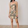 Toile Print Square Neck Mini Dress