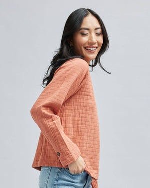 Lexi Top in Copper Brown by Downeast