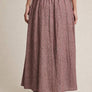 Striped Linen Blend Midi Skirt