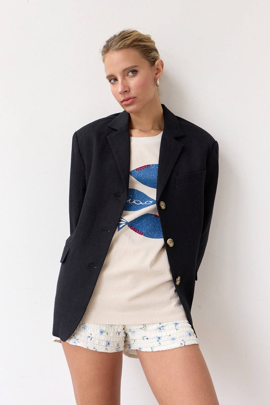 Linen 3 Buttoned Blazer