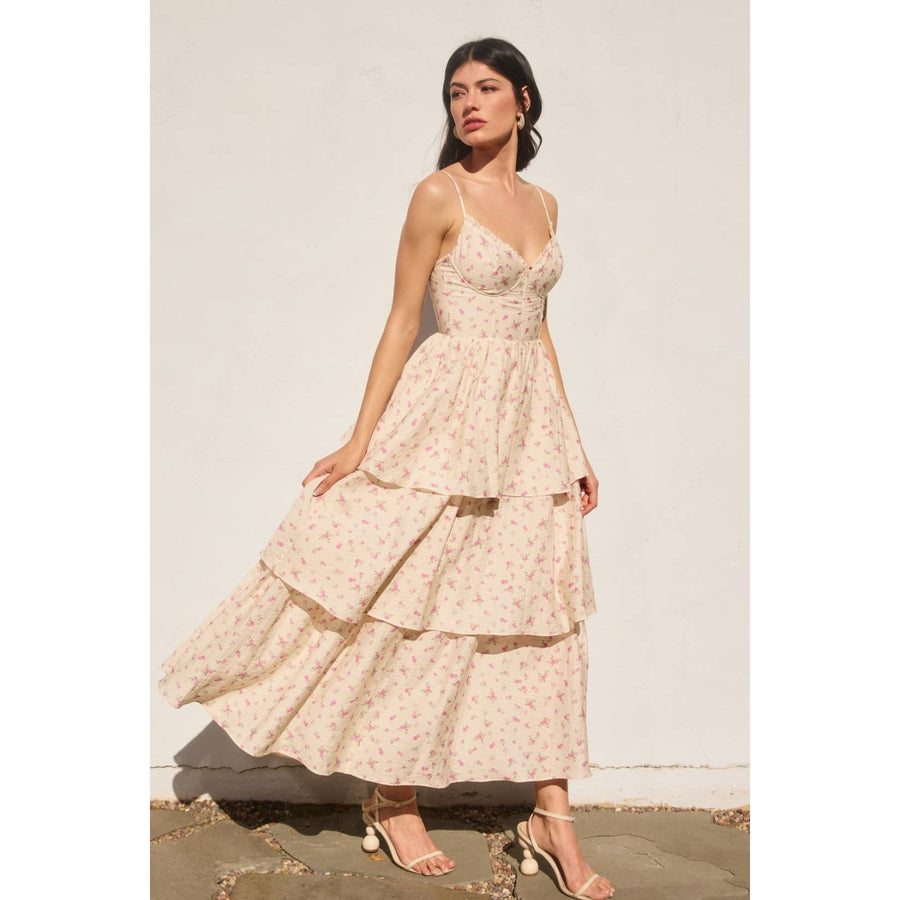 Girl Talk Corset Layered Dress