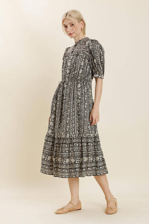 Floral Ruffle Midi Dress